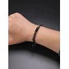 CrystalTears Mens Crystal Beaded Bracelet Hematite Black Obsidian Healing Crystal