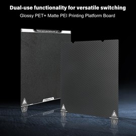 Creality Ender 3 V3 SE Dual-Sided Printing Platform Board Kit (Glossy PET+Coated PEI) Build Plate 235x235mm for Ender-3 Ender 3 S1 Pro/Ender 5 S1 Ender 3 Neo/Ender 3 V2 Neo/Ender 3 V3 KE/CR-10 SE/K1