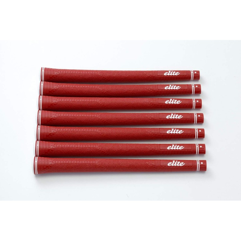 elitegrips CX50 Golf Grips, Set of 7, Classic Red with
