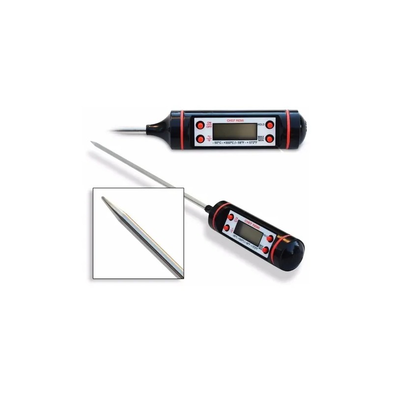 Termometro Digital Cocina Carne Reposteria Comida Negro