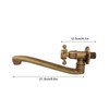 Antique Garden Faucet with Extended Spout Antifreezing Copper Wall Mount