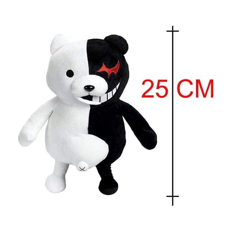Werycos 25cm / 9.84in Black White Bear Plush Anime Stuffed