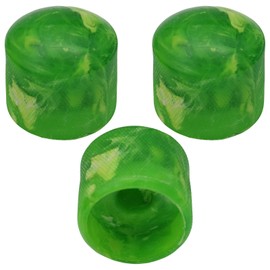 Pack of 3 6mm Round Hole Marbled Colour Domed Top Guitar Tone/Volume Control Knob (Green)