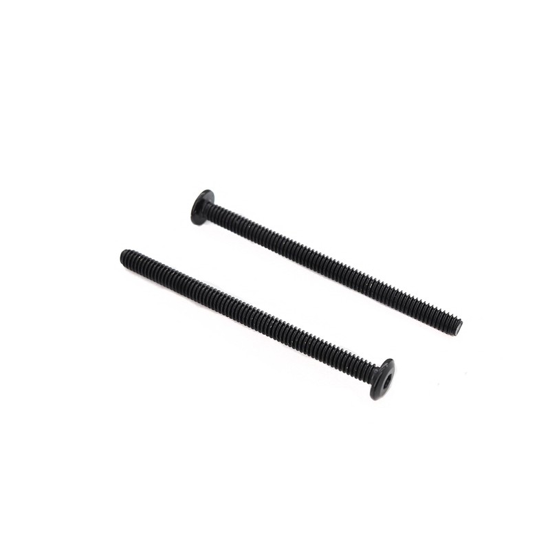 binifiMux 10pcs 1/4"-20 x 3-1/2" Black Rivet Countersunk Socket Cap