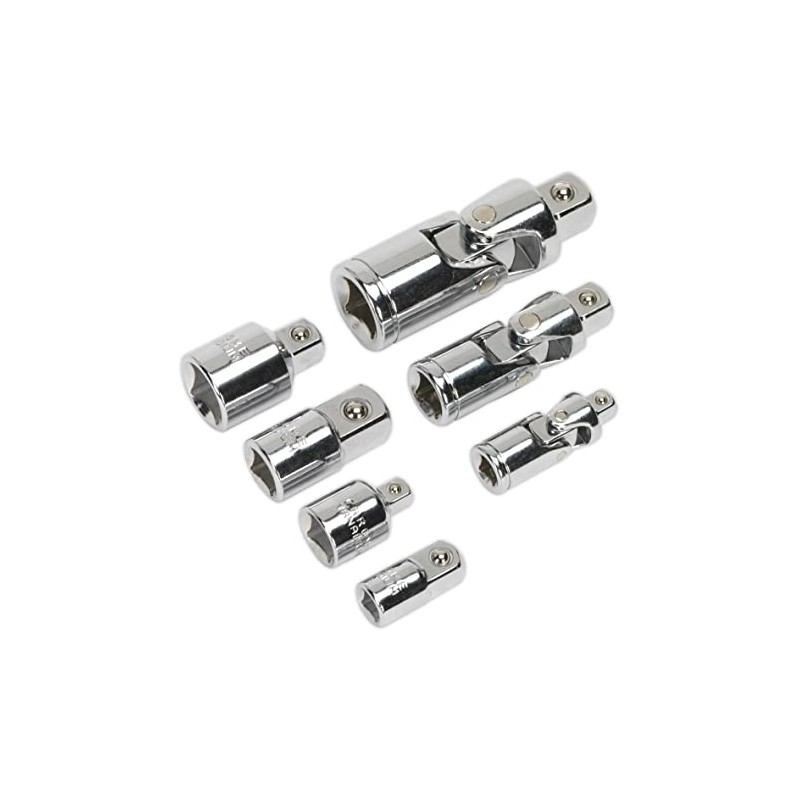 Sealey Ak2737 Universal Joint and Socket Adaptor Set 7Pc 1/4
