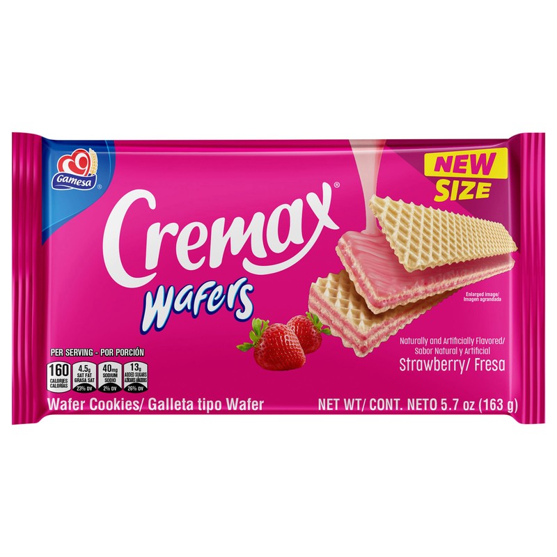 Gamesa, Strawberry Sugar Wafer Cookie, 5.7 Ounce