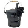 Smedley & York Black Ash Bucket with Lid, Complete Fireplace