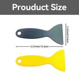 YiiSeeJo 12 Piece Plastic Spatula Scraper Kit Flexible Putty Paint Grout Decal Removal Tools