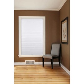 All Season White Blackout Window Blinds Cordless | Honeycomb Design Energy Efficient & Light Blocking Feature | Raise/Lower with Clear Tab on Bottom | Darkening Cellular Shades, Size: 64" W X 60" H