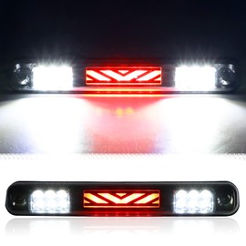 Tresound 3rd Third Brake Light for 1988-1999 Chevy/GMC C1500 C2500 K1500 K2500 Silverado Blazer LED Cargo Lamp High Mount Stop light (Chrome Housing Smoked Lens)