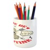 Ambesonne Crazy Pencil Pen Holder, True Love and Let Me