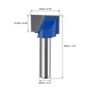 sourcing map 20mm Dia 8mm Shank Bottom Cleaning Router Bit,