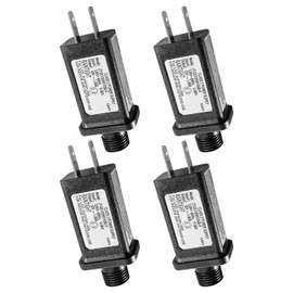 12V 12W 1A Class 2 Power Supply, Led Transformer Replacement for 12V Controller Christmas String Lights Decorations, 4Pcs