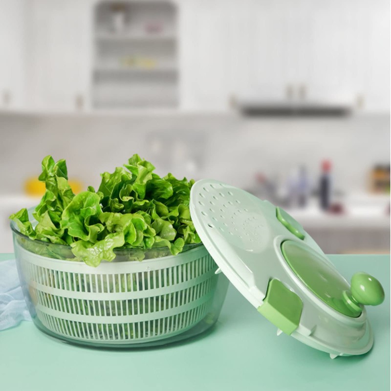 Salad Spinner, Spatter Proof Safe Multifunction and Storage 4L PP