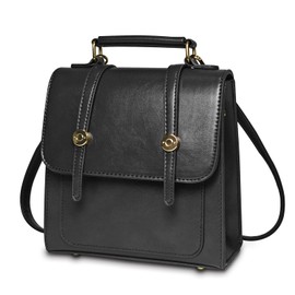 Aouduo Yomi Women's Backpack, 3-Way, Shoulder Bag, Mini Leather, Compact, Cute, Popular, High Visibility, Stylish, School, Work, Work, Lightweight, Travel, Black