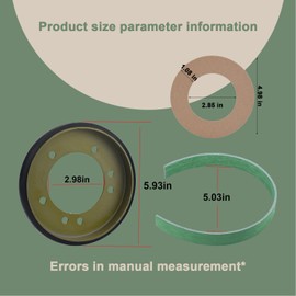 EZYPAK 5-3103 Drive Disc with Liner Compatible with Snapper 7600135YP 5-7337 5-7423 7053103 76-014 7600135 Lawn Mowers