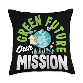 Eco-Conscious Choices Matter Protect Our Planet Throw Pillow