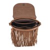 Montana West Genuine Hair-On Cowhide Tooled Fringe Crossbody Bag -