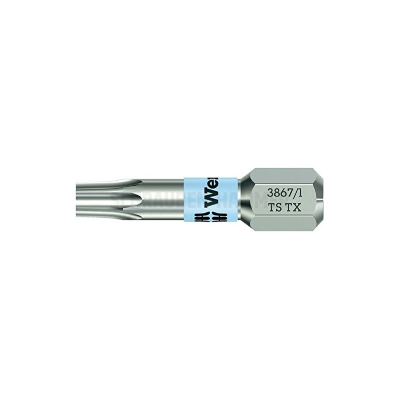 Wera 071032 3867/1 Stainless Torx 10X25 Stainless Torx Bit