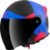 Bogotto H586 City-B Jet Helmet, Matte Black/Red/Blue, L