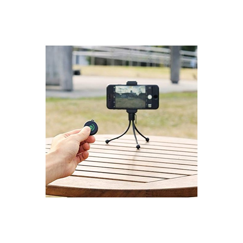 Elecom P-SRBBK Bluetooth Selfie Remote Control, Smartphone Compatible, Black