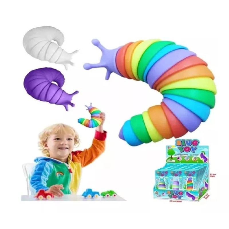 KFMX Juguete Gusano Babosa Antiestrés Sensorial Bebe Colores