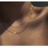 Silver 925 Snake Snake Necklace Yellow Gold 45cm / 실버925