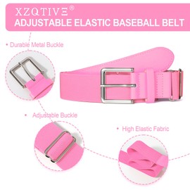 XZQTIVE 2 Pairs of Baseball Socks and 1 Belt Combo Set Adjustable Softball Socks and Belt for Youth Adult