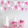 32Ft Hot Pink White Plaid Fabric Bunting Banner Party Decorations