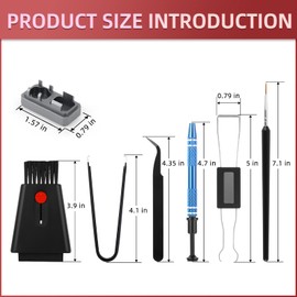 RunJRX YIMAGUJRX 32 Switches Acrylic Lube Station,Keyboard Lube Kit,Switch Opener,Switch Lube,Switch Puller,Keycap Puller,Switch Lube Tool for Custom Mechanical Keyboard (12Pcs)