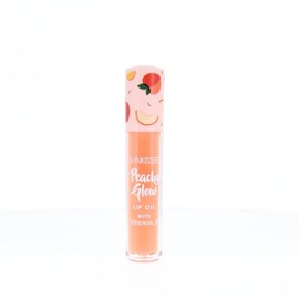Peachy Glow Lip Oil with Vitamin E, Hydrating Fruity Flavor, Sunkissed