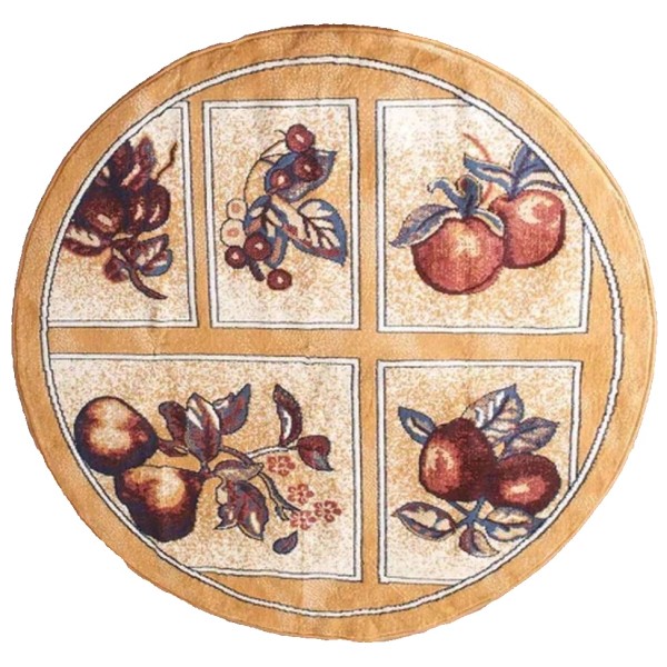 Manhattan Extra Large Round Olefin Rug(Jute back)(63")FRUI