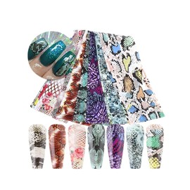 Generic Animal Fur Texture Leopard Tiger Nail Foil Transfer Sticker 10Pcs 20X4Cm Sw7106 Nail Wraps Stickers Manicure Supplies for Women Nails Full Long Lasting Easy Apply and Remove
