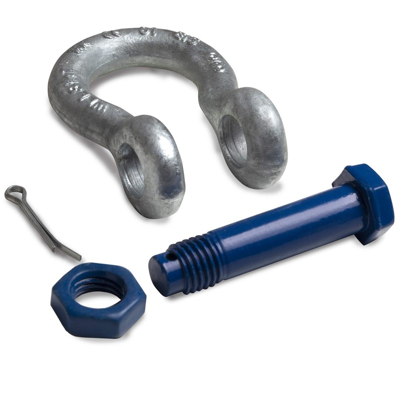 HEAVYTOOL Shackle Curved Steel High Strength 1.0 t with Bolt,