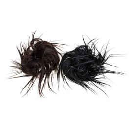 NOLITOY 2pcs Messy Bun Hairpiece Extensions Easy Wear Hair Bun Scrunchies for Volume Synthetic Chignon Hairpieces for Women for Parties Weddings Daily Use