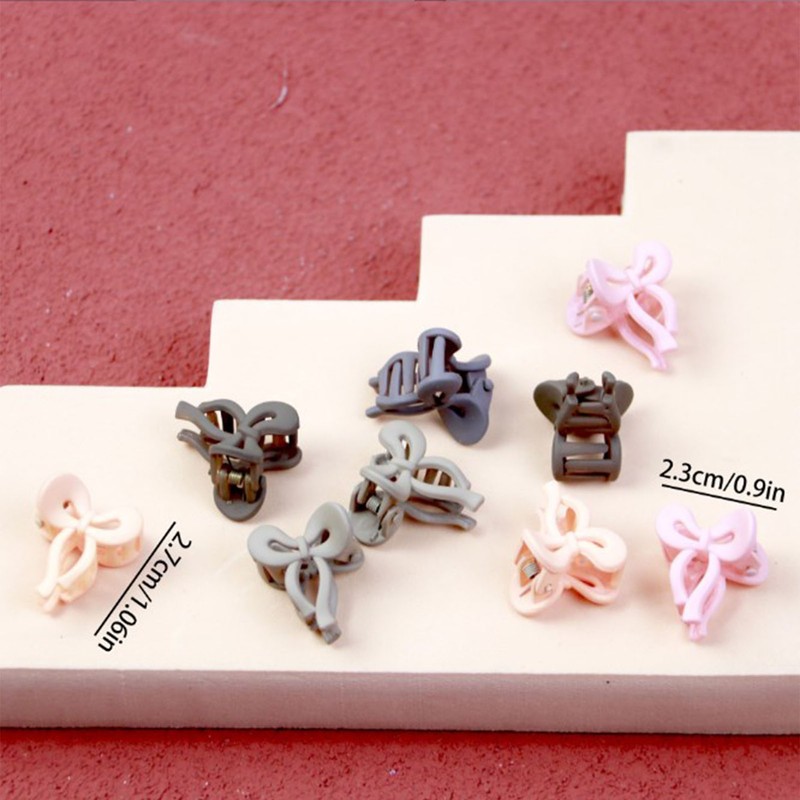 100pcs Small Hair Clips Bow Tie Flower Fruit Shaped Cute
