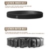 VISMIX Leather Duty Belt Police 2" Hook Lining Basketweave Leather