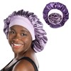 Funky Junque Reversible Satin Bonnet - Dark Purple/Violet