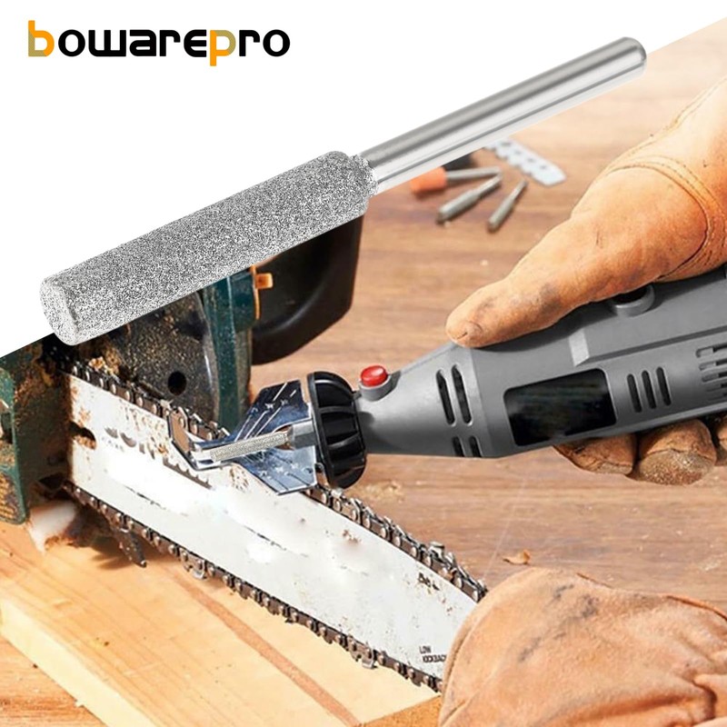 Bowarepro 3/16" 4.8mm Chainsaw Sharpening Grinding Stone File, Diamond Chainsaw