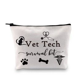 GJTIM Veterinarian Tech Gift Tech Gift Vet Tech Survival Kit Travel Makeup Cosmetic Bags for Graduation (Vet Tech Bag)
