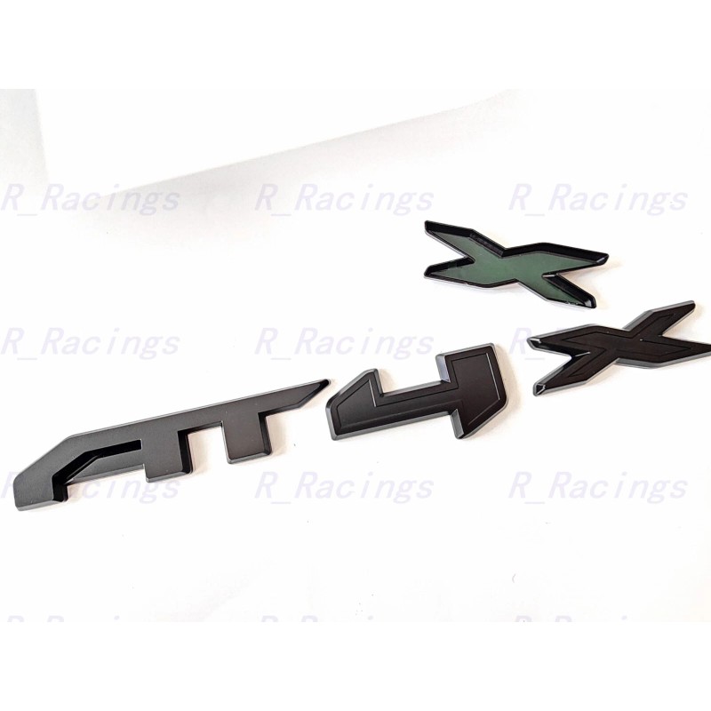 GMC 1PC Matte Black Front Grill AT4X OVERLAY Emblems 2023-2024