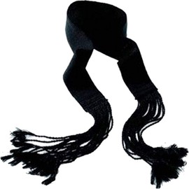 Black Flat Gartel Hagura - Ritual Praying Belt Size #6