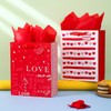 Vammy 13" Large Valentine's Day Gift Bag with Tissue Paper,