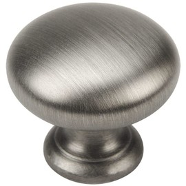 Cosmas 4950AS Antique Silver Cabinet Hardware Round Mushroom Knob - 1-1/4" Diameter