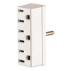Leviton 15 Amp, 125 Volt, Triple Outlet Adapter, 697-W, White