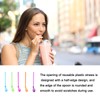 25Pieces Slushie Straws Slush Straws Hiccup Straw Milkshake Straws，All-in-one Straw
