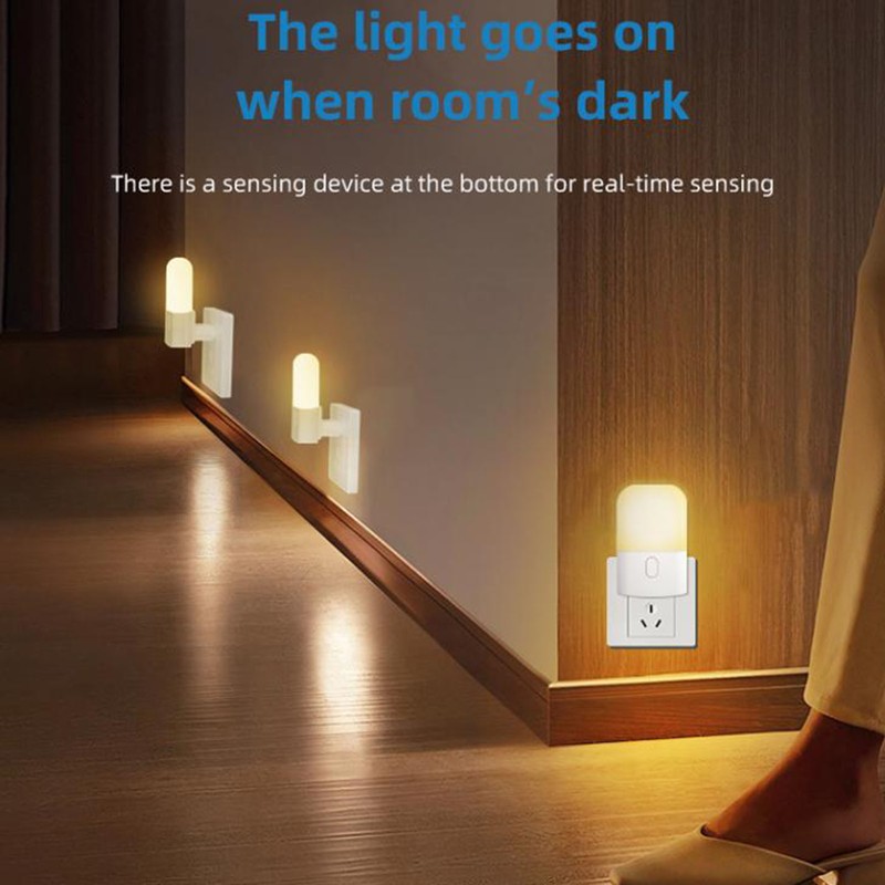 2pcs Intelligent Night Light Dimmable Warm Light 0.5W LED Light