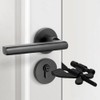 INIRET Black Adjustable Heavy Duty Portable Door Lock,Security Device for
