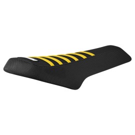 Enjoy Mfg Macfox X1s & X2 e-bike gripper seat cover  all BLACK w/ YELLOW ribs #482
