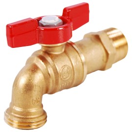 Legend 107-168 3/4" T-537 Brass Ball Valve Brass Hose Bibb